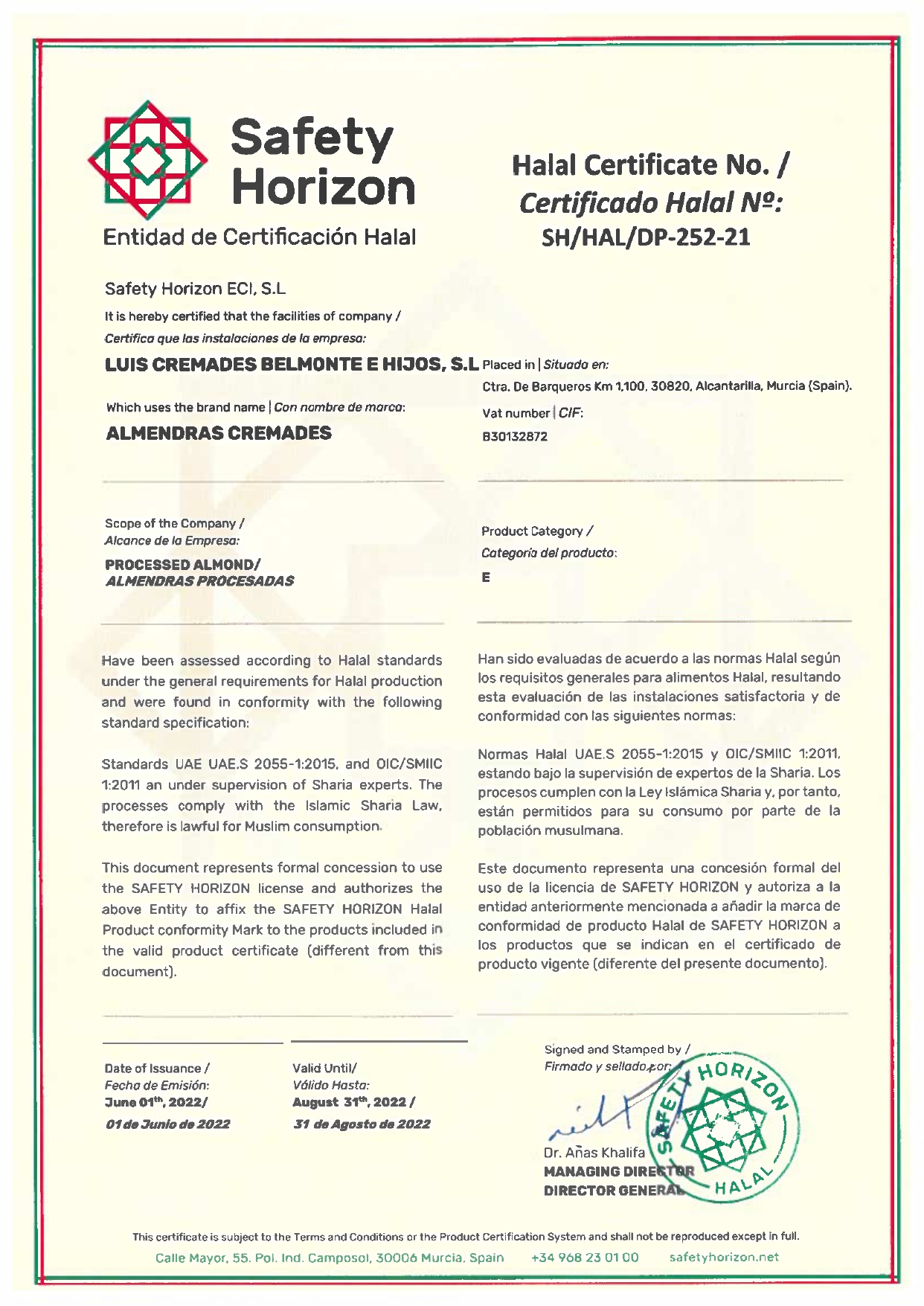 Certifications