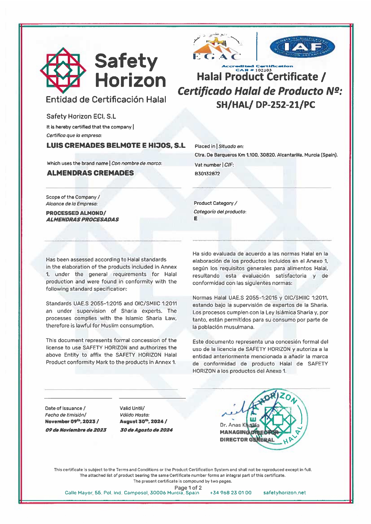 03_Certificado Halal Producto – Almendras Cremades_page-0001